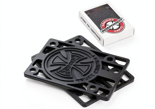 Independent Skateboard Riser Pads Black Plastic 1/8 Inch-1