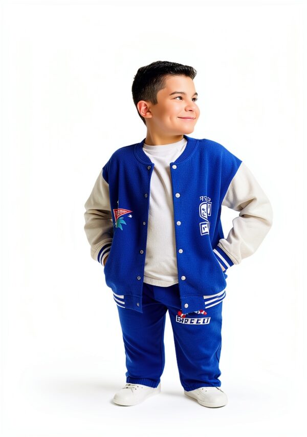 Bentex Sonic The Hedgehog Boys Jacket Pants Set Blue-2