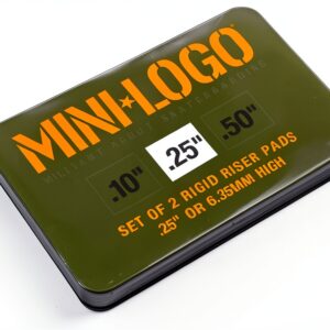 Mini Logo Skateboard Riser Pads Black Plastic Military-0