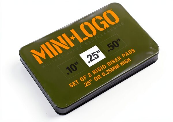 Mini Logo Skateboard Riser Pads Black Plastic Military-0