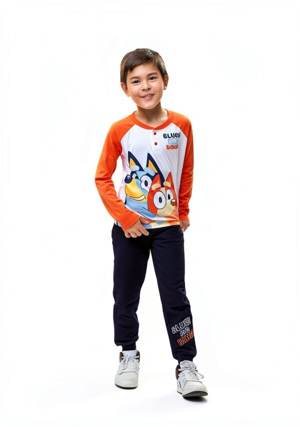 Bluey Bingo Boys Long Sleeve Shirt Pants Set Toddler Outfit-1