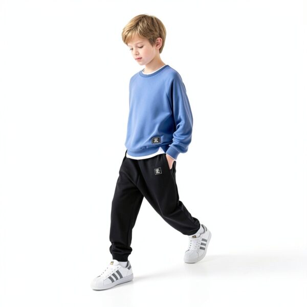 Boys Cotton Blend Hoodie Set BPS063 3D Print Athletic Wear-3