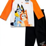Bluey Bingo Boys Long Sleeve Shirt Pants Set Toddler Outfit-0
