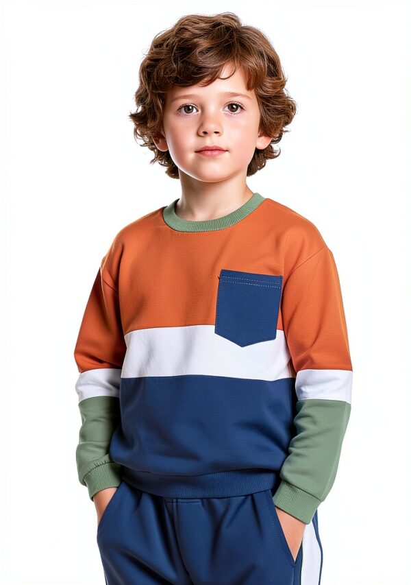 Boys Cotton Blend Sweatsuit Comfortable Casual 4T-12 Years-2