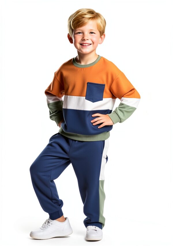 Boys Cotton Blend Sweatsuit Comfortable Casual 4T-12 Years-1