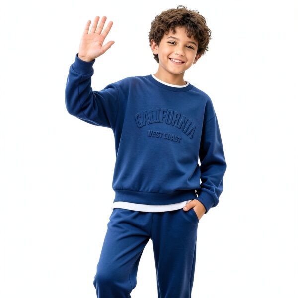 Boys Cotton Blend Hoodie Set BPS063 3D Print Athletic Wear-1