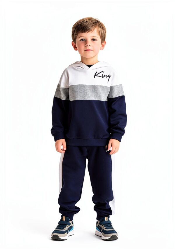 Boys Cotton Hoodie Set Soft Comfortable Athletic Casual Wear-2