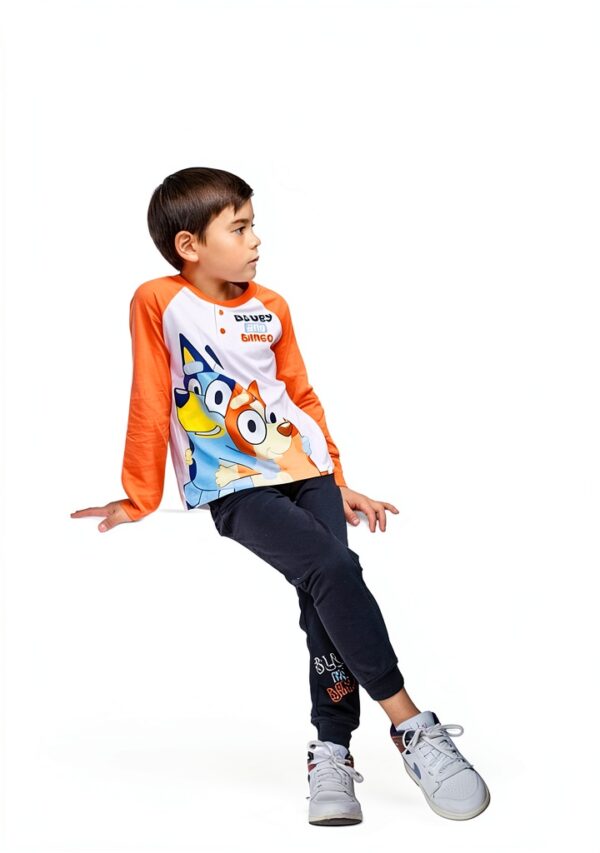 Bluey Bingo Boys Long Sleeve Shirt Pants Set Toddler Outfit-4