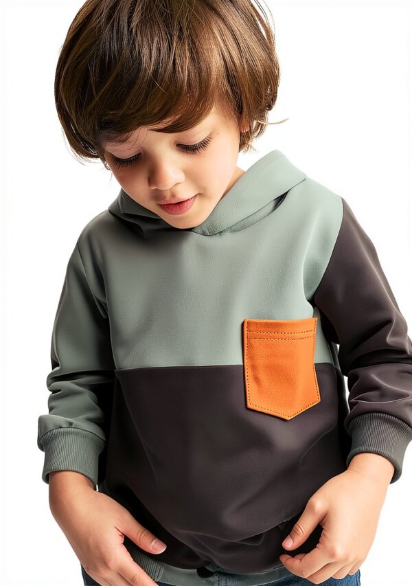 Boys Hoodie Pants Set Cotton Blend Color Block Toddler-3