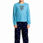 Messi Boys Fleece Two Piece Set Long Sleeve Comfort Fit-0