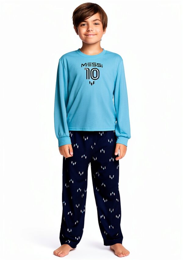 Messi Boys Fleece Two Piece Set Long Sleeve Comfort Fit-0