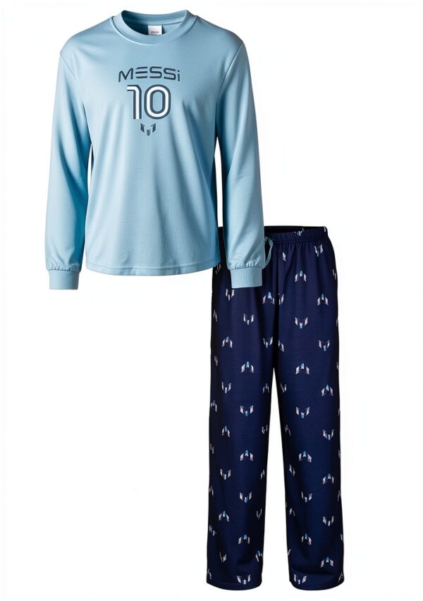 Messi Boys Fleece Two Piece Set Long Sleeve Comfort Fit-4