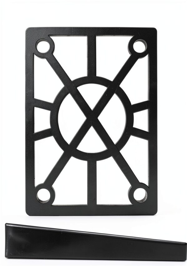 H Block Skateboard Risers Hard Plastic Angled Design-0