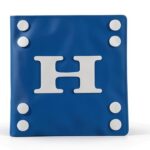 H Block Skateboard Risers Blue Aluminum Wood Longboard-0