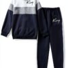 Boys Cotton Hoodie Set Soft Comfortable Athletic Casual Wear-0