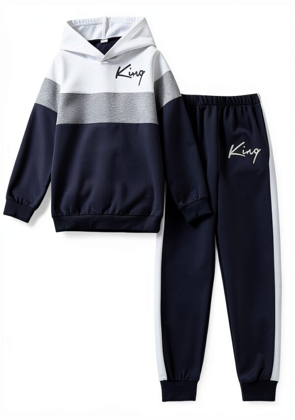 Boys Cotton Hoodie Set Soft Comfortable Athletic Casual Wear-0