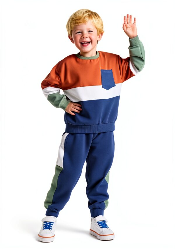 Boys Cotton Blend Sweatsuit Comfortable Casual 4T-12 Years-4