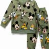 Disney Mickey Mouse Boys Sweatshirt Pants Set Cozy Playwear-0