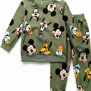 Disney Mickey Mouse Boys Sweatshirt Pants Set Cozy Playwear-0