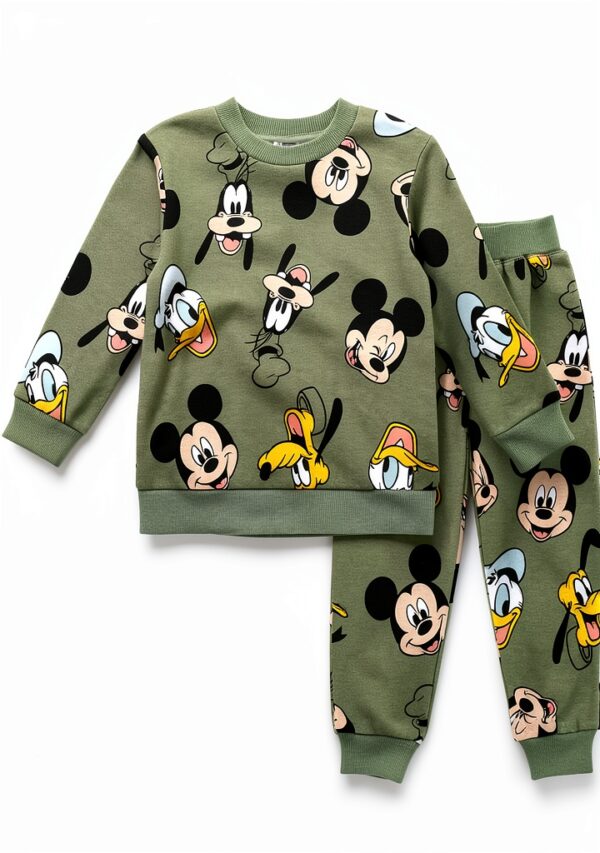Disney Mickey Mouse Boys Sweatshirt Pants Set Cozy Playwear-0