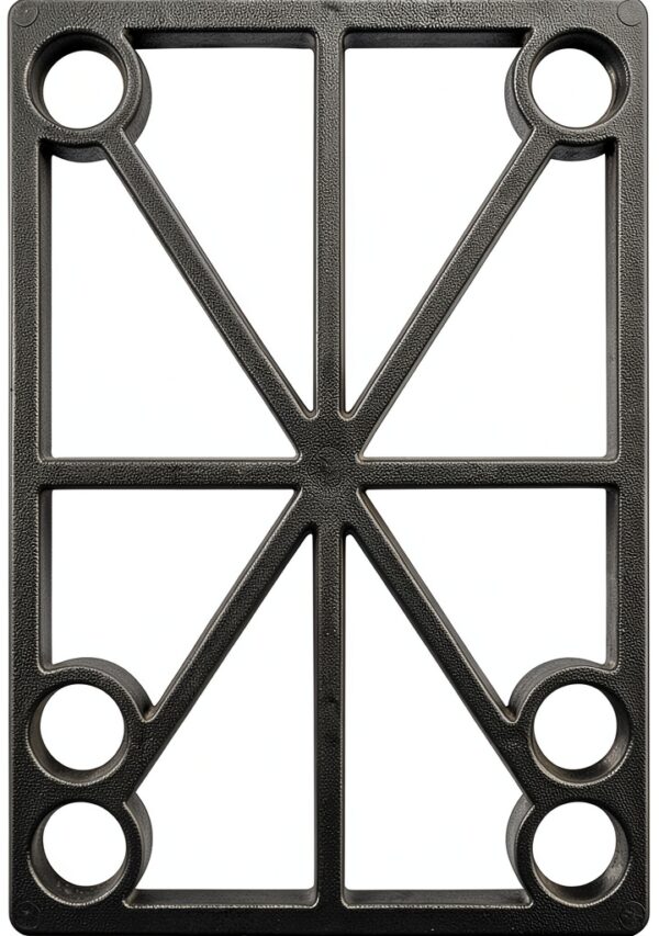 H Block Skateboard Riser Pads Plastic 6 Hole Design-1