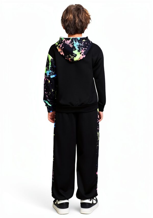 Boys Tracksuit 2 Piece Outfit Soft Stretchy Fabric Hooded-2