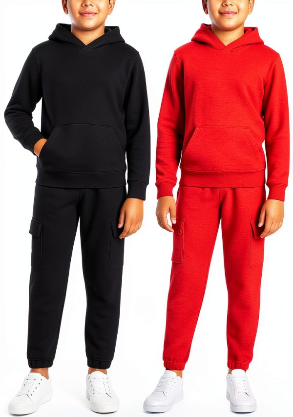 Quad Seven Boys Sweat Suit Set 4 Piece Fleece Hoodies