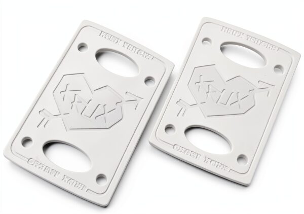 KRUX Skateboard Riser Pads Durable White Performance Trucks-1