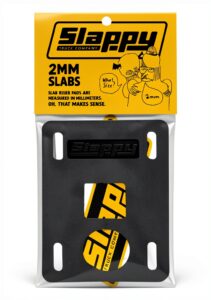 Slappy Slabs 2mm Low Risers Skateboard Plastic Youth Black-0