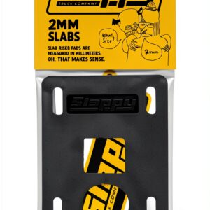Slappy Slabs 2mm Low Risers Skateboard Plastic Youth Black-0