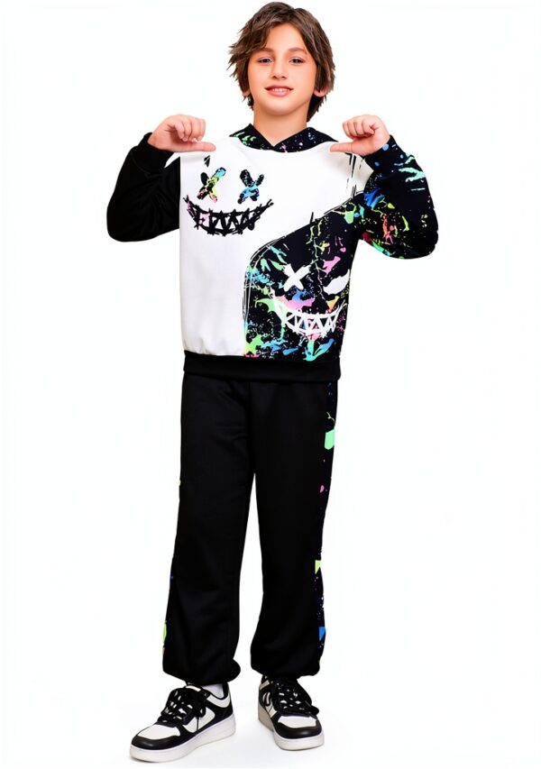 Boys Tracksuit 2 Piece Outfit Soft Stretchy Fabric Hooded-1