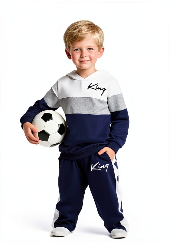 Boys Cotton Hoodie Set Soft Comfortable Athletic Casual Wear-1