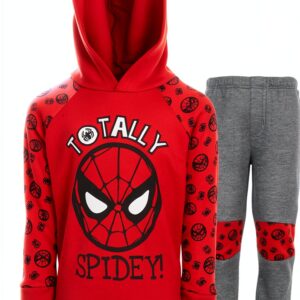 Marvel Avengers Boys Hooded Sweatshirt Pants Set Cozy-0