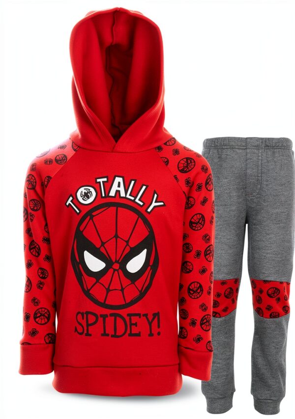 Marvel Avengers Boys Hooded Sweatshirt Pants Set Cozy-0