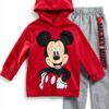 Disney Mickey Mouse Boys Hooded Sweatshirt Pants Set Cozy-0