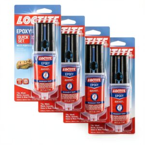 Loctite Epoxy Quick Set 0.85 Fluid Ounce Syringe 4 Pack Tile Adhesive-0