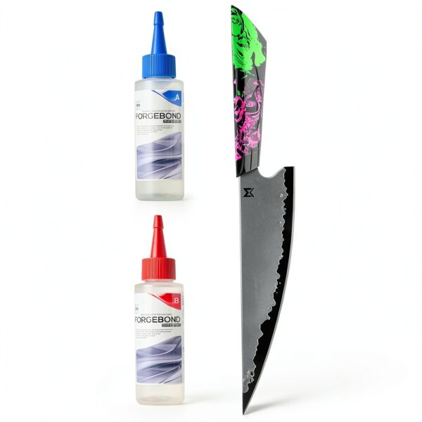 Forge Bond Knife Handle Epoxy Resin Adhesive - 8 Ounce Kit - from Superclear® Perfect for Full or Hidden Tang Applications, Flexible & Rigid Epoxy Glue, High Impact & Fracture Resistant Knife Epoxy-6