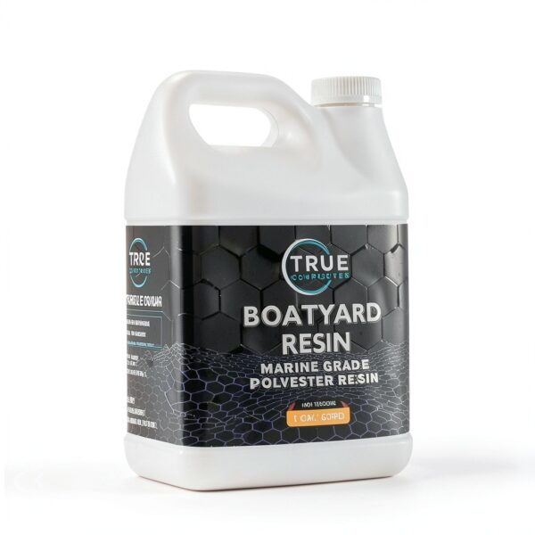 Boatyard Polyester Resin, 1 Gallon w/Catalyst kit for Fiberglass DIY Repairs and Construction - Economical Resin for Fiberglass Molds, Boats, Autos, RVs and Small Parts-1